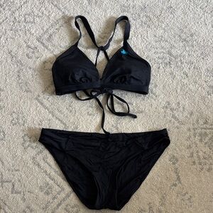 Women’s Patagonia Nano Slip black bikini swim suit set